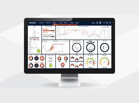 zenonの風力発電タービン監視画面イメージ